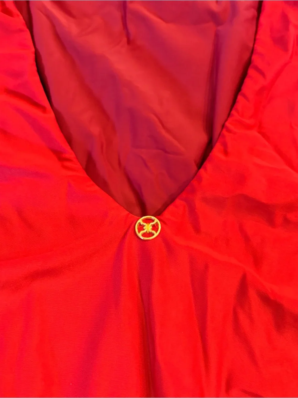 Vix Paula Hermanny Classic One-Piece Swimsuit with Side Cut-Outs in Red, Size L